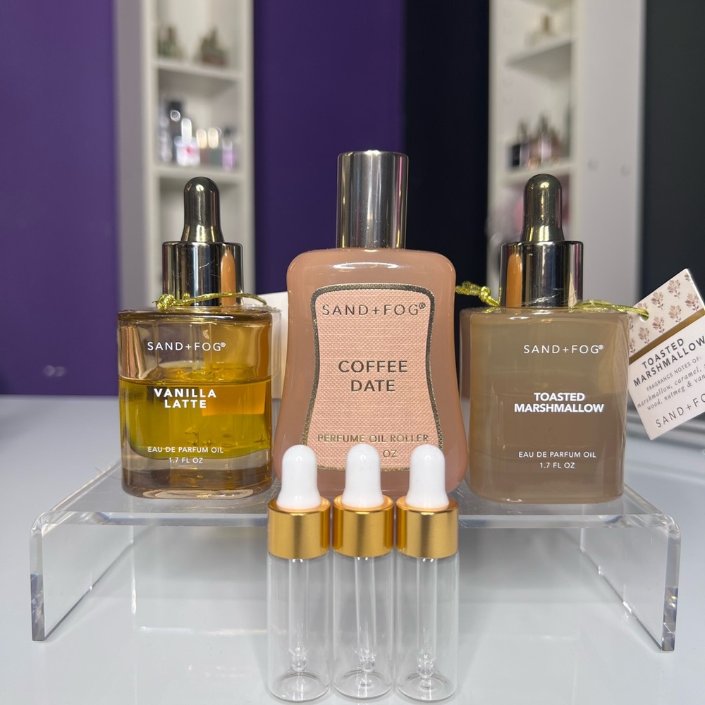 Sand + Fog Cafe Gourmand Bundle Mini Dropper 3 Pack